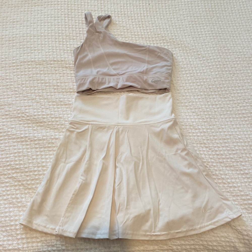 White Tennis Top and Skirt Set